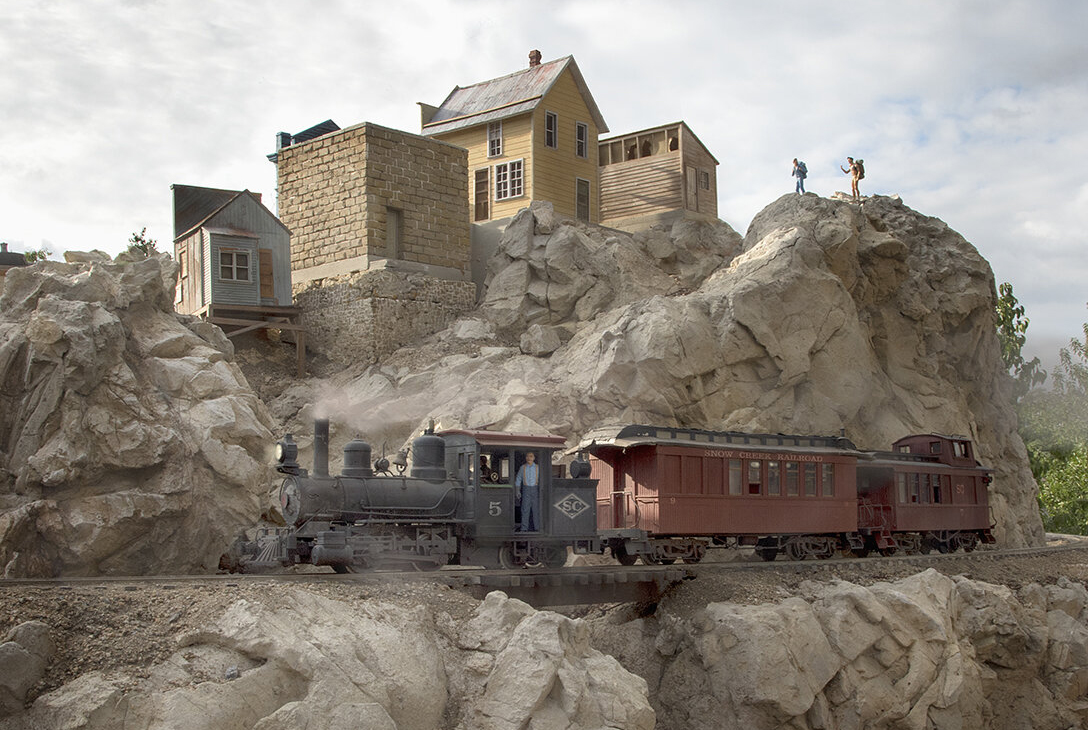 Bob Treat's Snow Creek Railroad, member San Diego Garden Railroad Society.