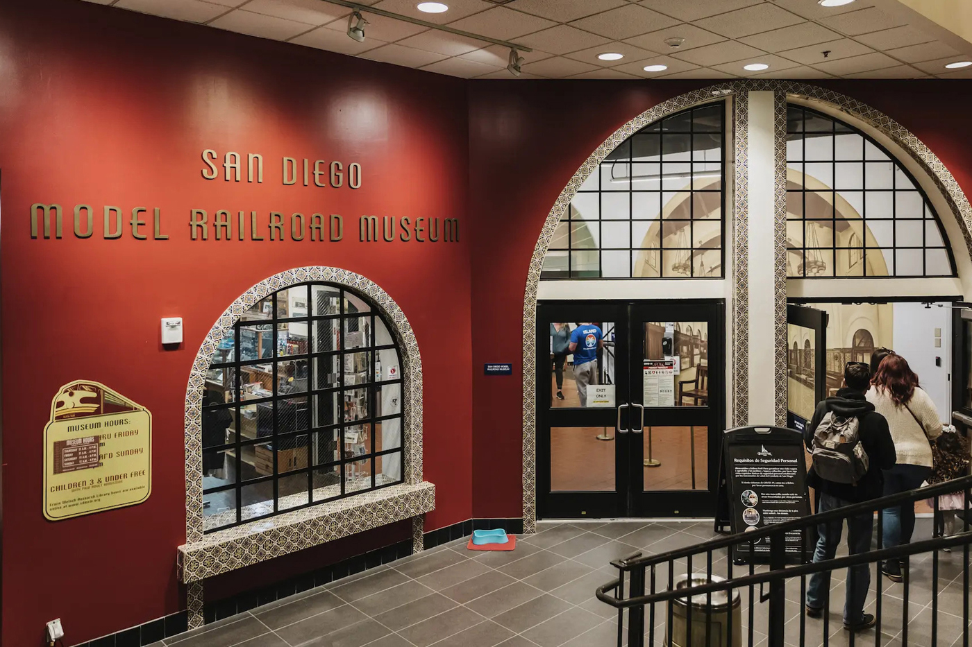 Entrance to the San Diego Model Railroad Museum.