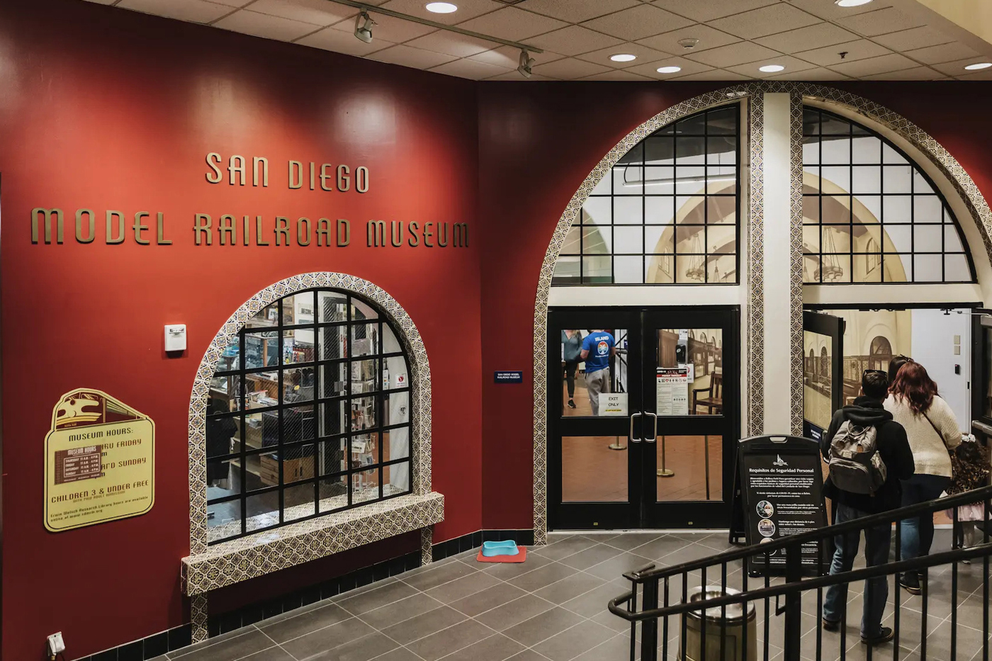 Entrance to the San Diego Model Railroad Museum. Entrance to the San Diego Model Railroad Museum.