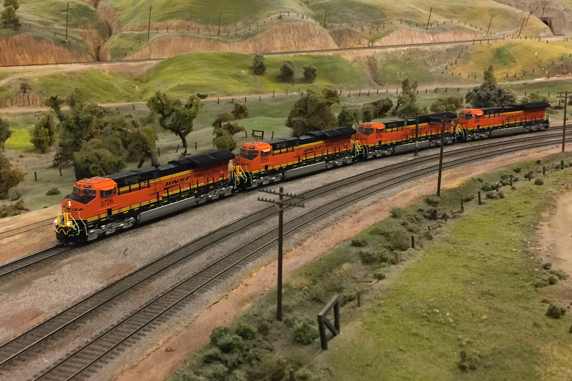 2022 Winter Meet. HO scale BNSF power move at the La Mesa Club