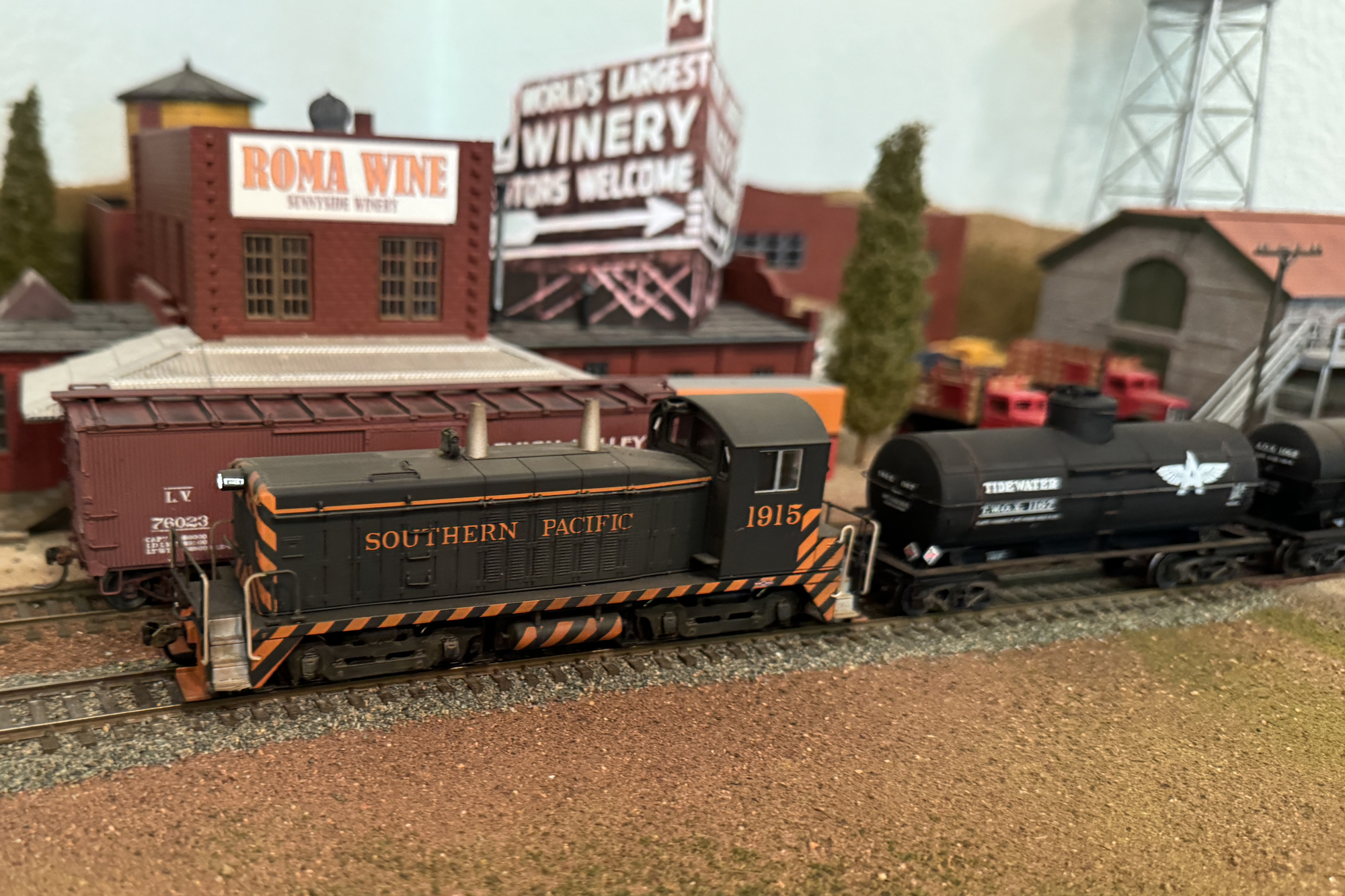 Jays' Southern Pacific switcher locomotive.