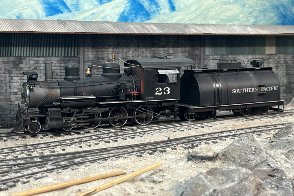 Picture of Southern Pacific's locomotive #23 from Justin's Owens Valley and the Southern Pacific On30 shelf layout. Picture of Southern Pacific's locomotive #23 from Justin's Owens Valley and the Southern Pacific On30 shelf layout.