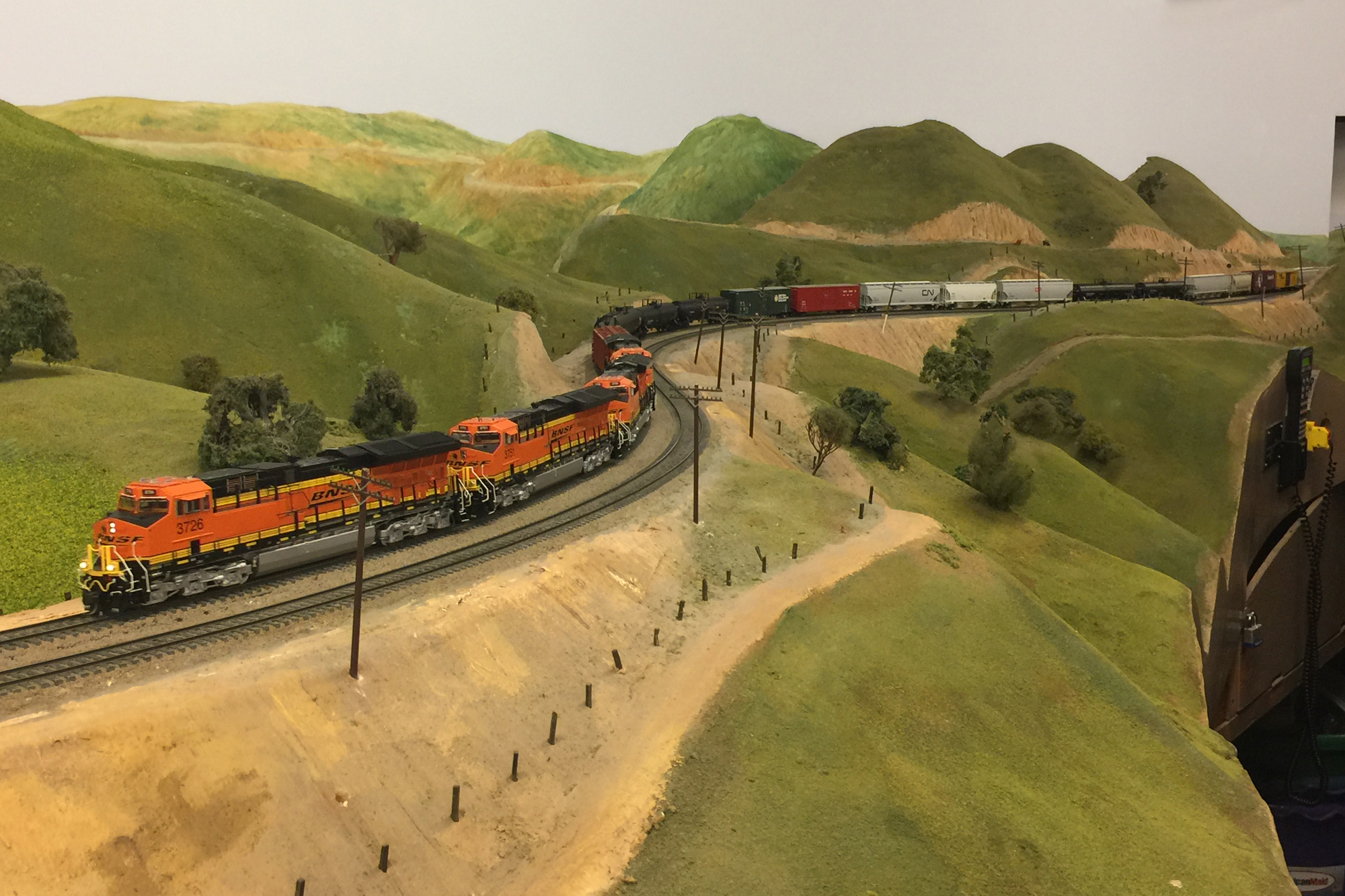 La Mesa Model Railroad Club with train at Allard.