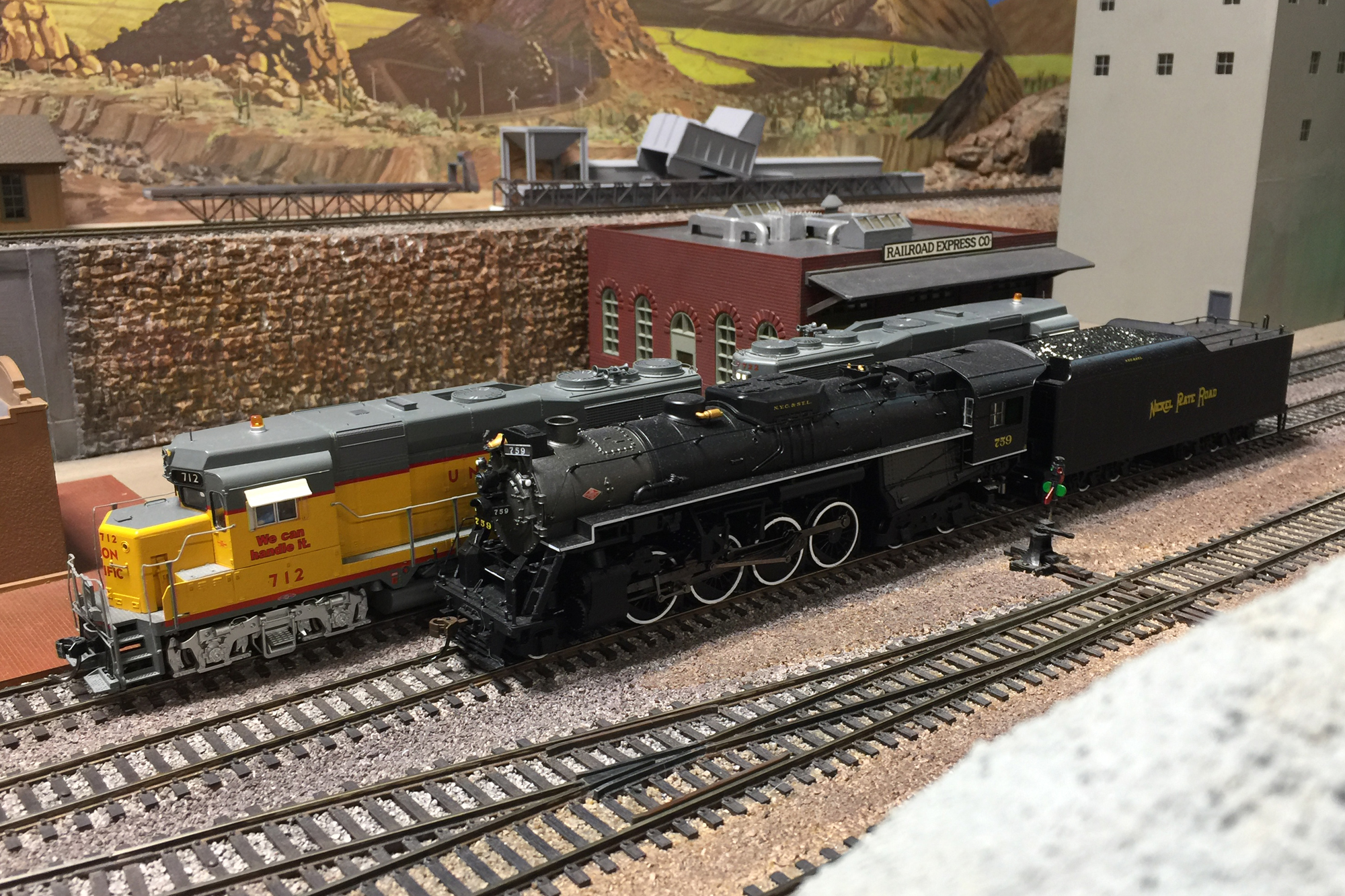 San Diego Division Member Tim and his HO scale model railroad.
