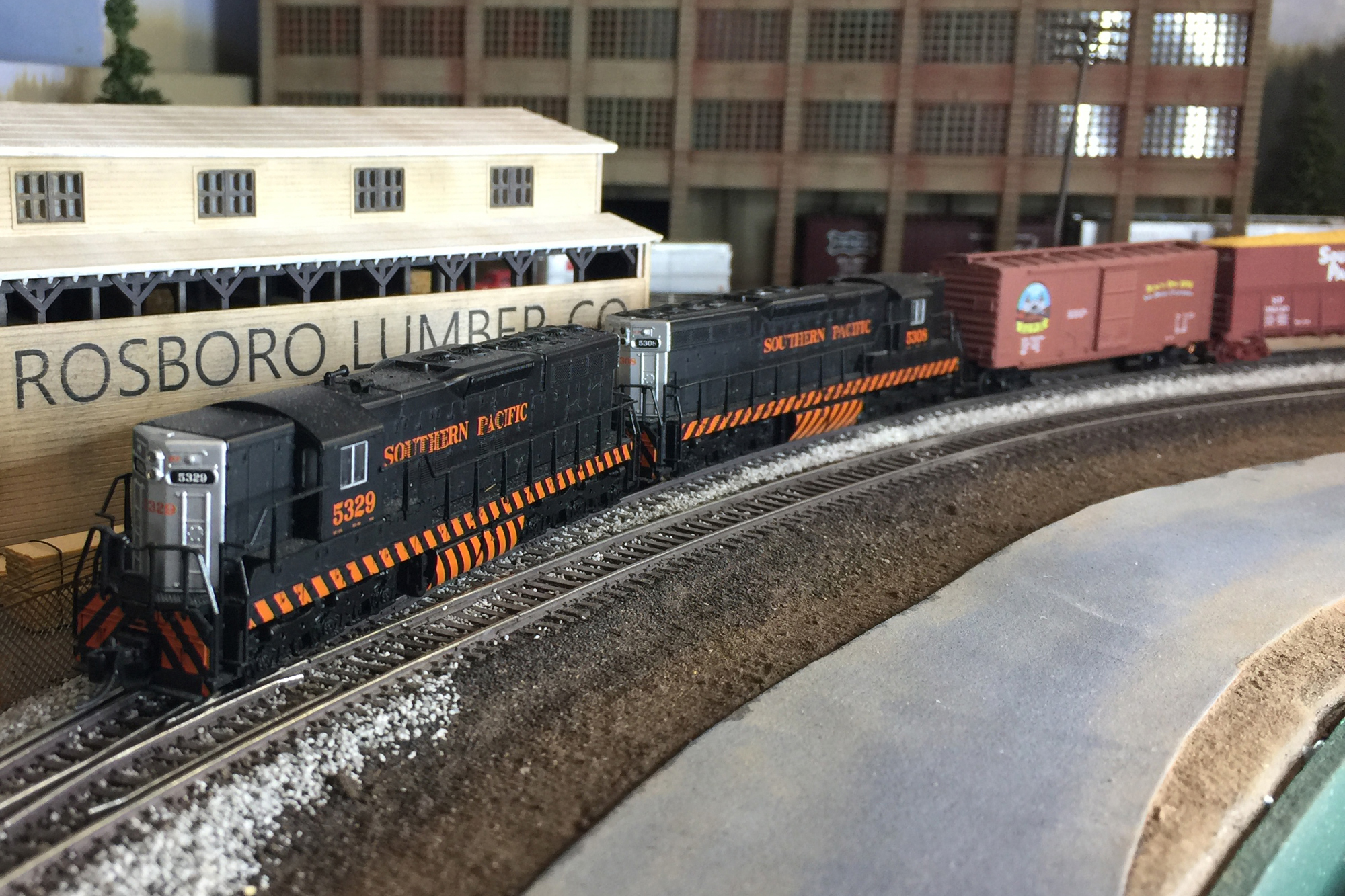 N Scale freight train and layout by Ryan Ryan Di Fede, San Diego Division member.