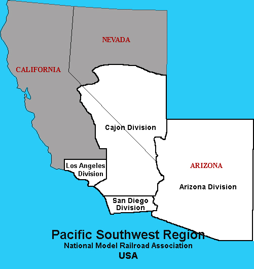 Pacific Southwest Region map.